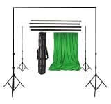 VTS Backdrop Stand Setup Photo Studio Green Backdrop Chroma Key Screen Background for Indoor-Outdoor, Commercial, YouTube Photography (9 x 9ft. -4)