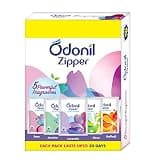 Odonil Bathroom Air Freshener Zipper Mix - 50g (10gx5) | Assorted Pack | Instant & Long Lasting Fragrance | Lasts upto 30 days | Germ Protection | Air Freshener for Bathroom, Toilet, Home & Office