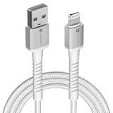 Portronics Konnect X USB to 8 Pin Cable with 3A Output, Fast Charging & Data Transfer, Nylon Braided, Aluminium Alloy Shell, 1M Length compatible with 8 PIN Devices(White)