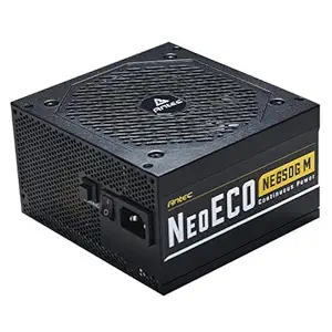 Antec NeoECO NE650G M 80+ Gold Certified Fully Modular PSU, Continuous Power with 120mm Silent Cooling Fan