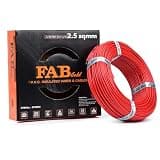 KRIPA 2.5 Sqmm FR PVC Insulated CCA Copper Wire | 90 Meter Single Core Multistrand House Cable | Flame Retardant | Gauge 10 | Red