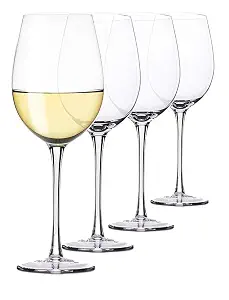 350ML Red Wine Glass Set of 4 Elegant Long Stem Clear Glass for Red and White Wine Whisky Christmas Gift