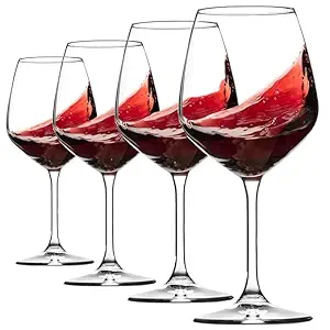 Air Son Red or White Wine Glass Set of 6 Transparent Classic Brandy Party Glasses Set Crystal Clear (310 Ml) (Set of 4)