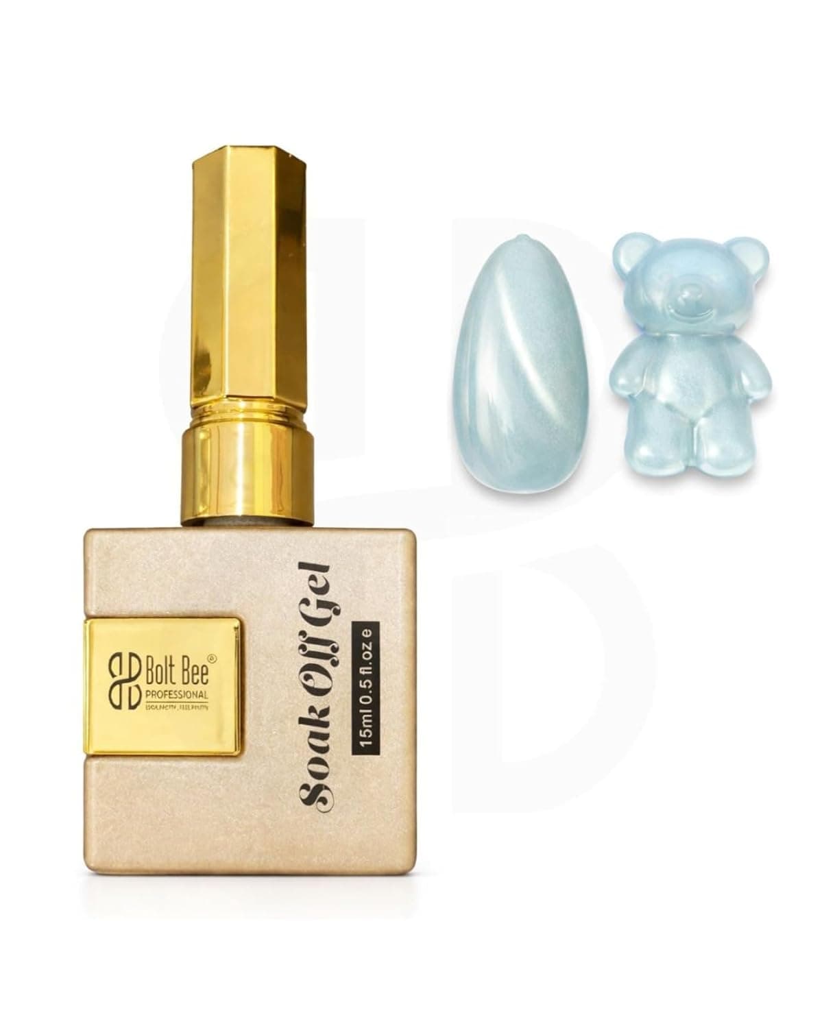 BOLT BEE 15ml Silk Cat Eye Gel Polish | Premium Magnetic Cateye Effect Nail Gel | Long-Lasting, High-Shine Salon Finish | Easy Application UV Nail Gel for Professional & Home Use (Baby Blue)