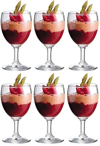 Wine Glasses Set of 6, 190ml – Durable Clear Stemmed Glasses for Red & White Wine, Dishwasher Safe, Premium 6‑Piece Bar Drinkware – Ideal for Party, Home & Restaurant H