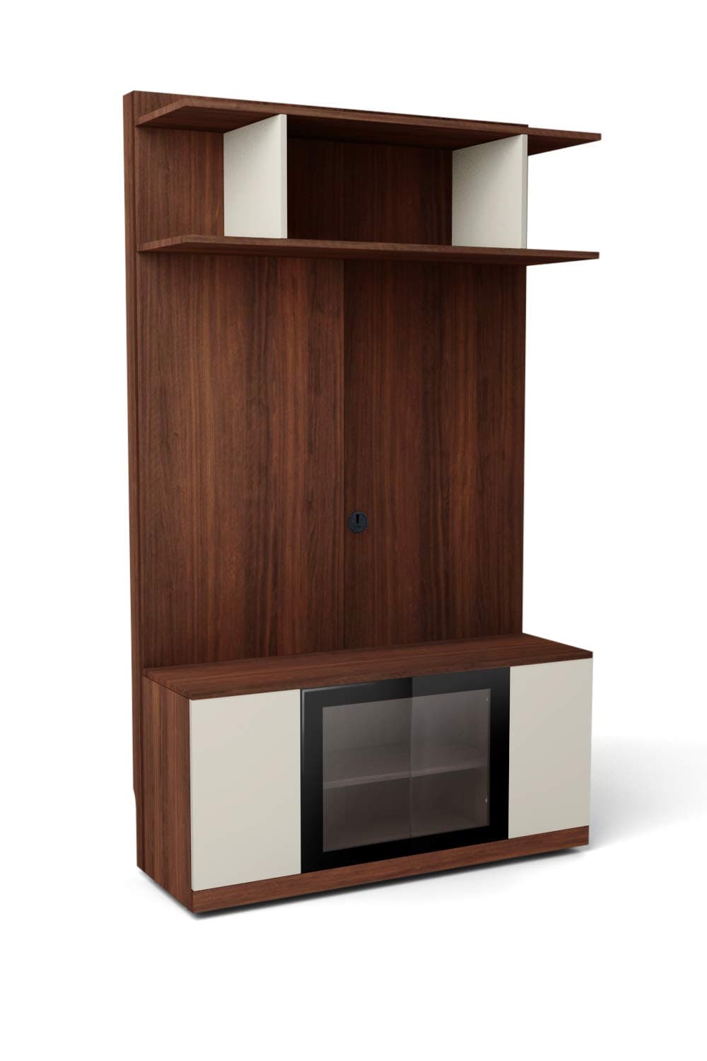Interio by Godrej Meraki Engineered Wood TV Unit, 1-Year Warranty, Brown, Knock Down