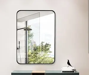 CDM Elegant 12x18 Frameless Wall Mirror – Crystal-Clear Reflection – No Frame for Seamless Appearance, Ideal for Small Rooms and Tight Spaces