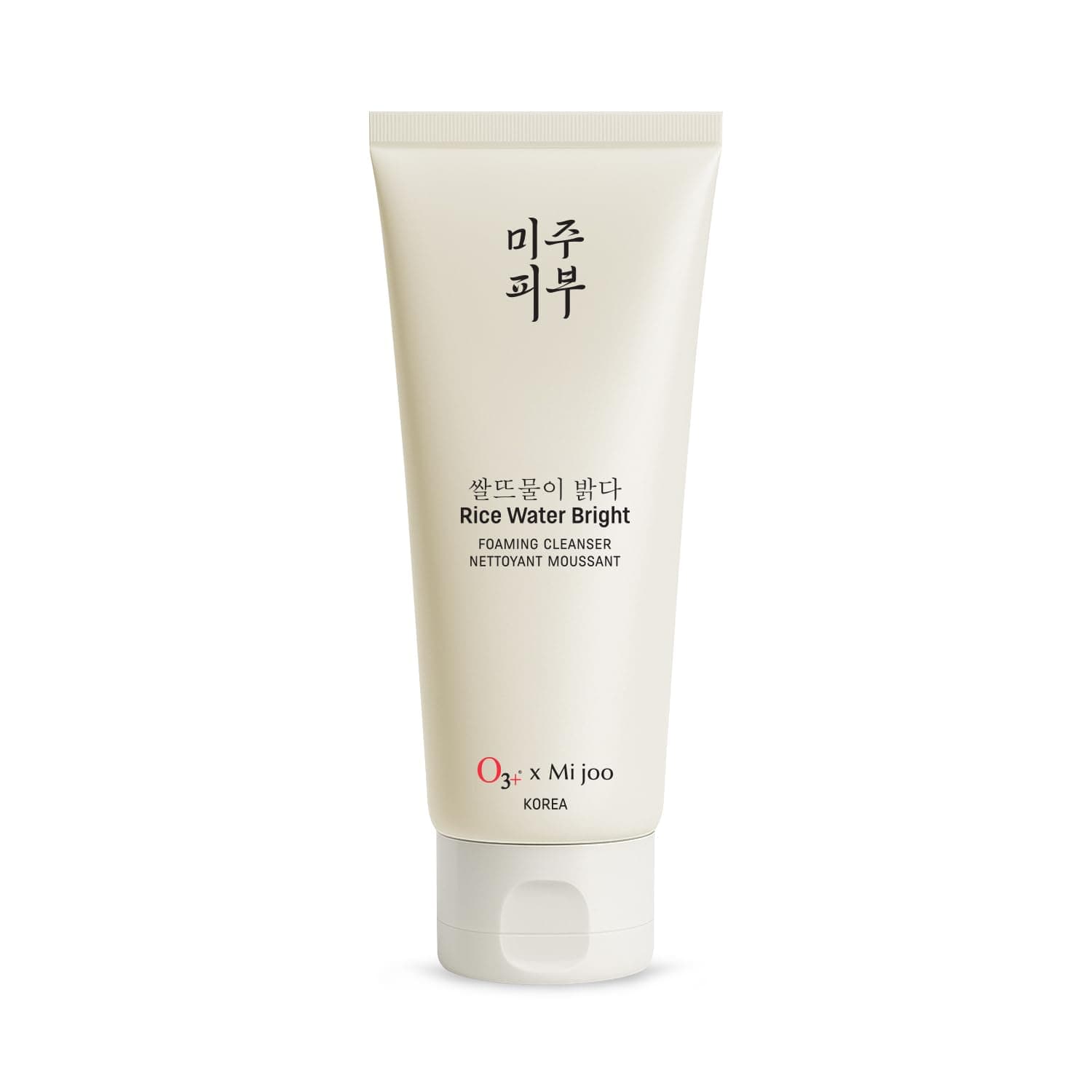 O3+ Mijoo Korea Rice Water Bright Foaming Cleanser Face Wash With Rice Extracts for Exfoliation & Lauric Acid for Deep Cleansing | Suitable for Normal Skin | 100ml
