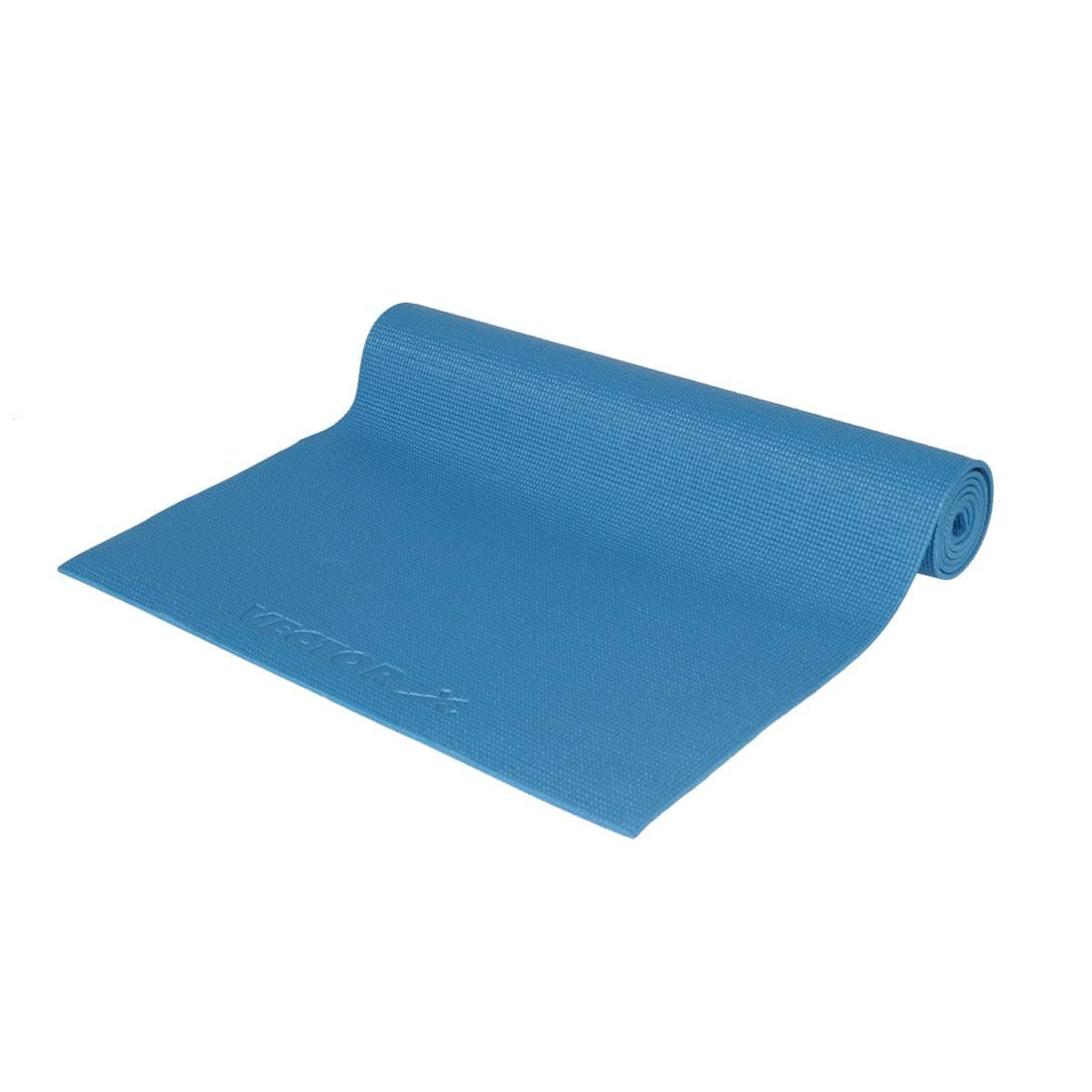 Vector X Anti Skid PVC Exercise Yoga Mat for Men & Women, Extra Thick Mat for Workout Yoga Fitness and Pilates, Anti Tear Anti Slip for Home & Gym Use, Sizes - 4mm/6mm, (6MM, Navy Blue)