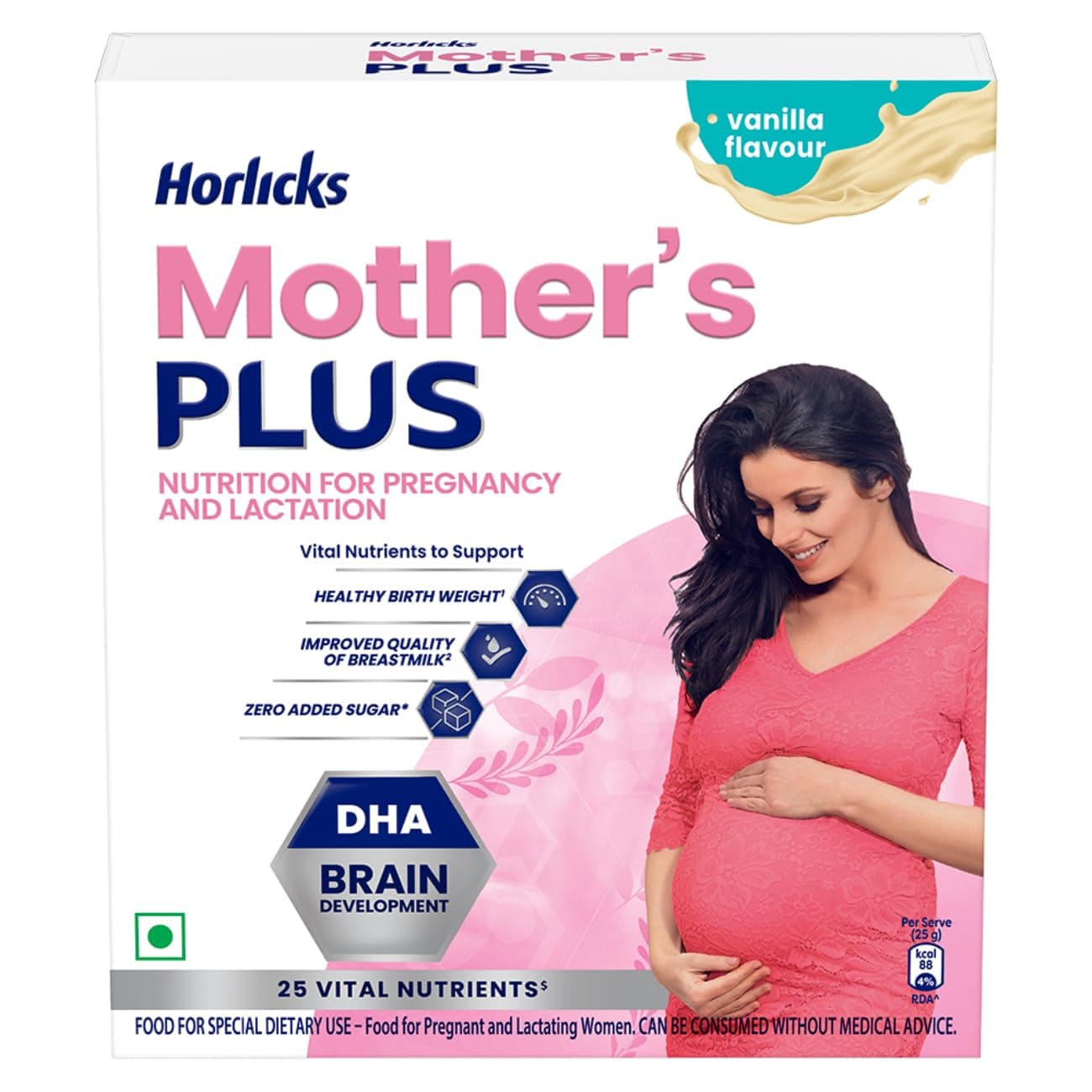 Mother's Horlicks - Health & Nutrition drink (Vanilla flavor powder)Pack of 200gm Refill pack - No Added Sugar