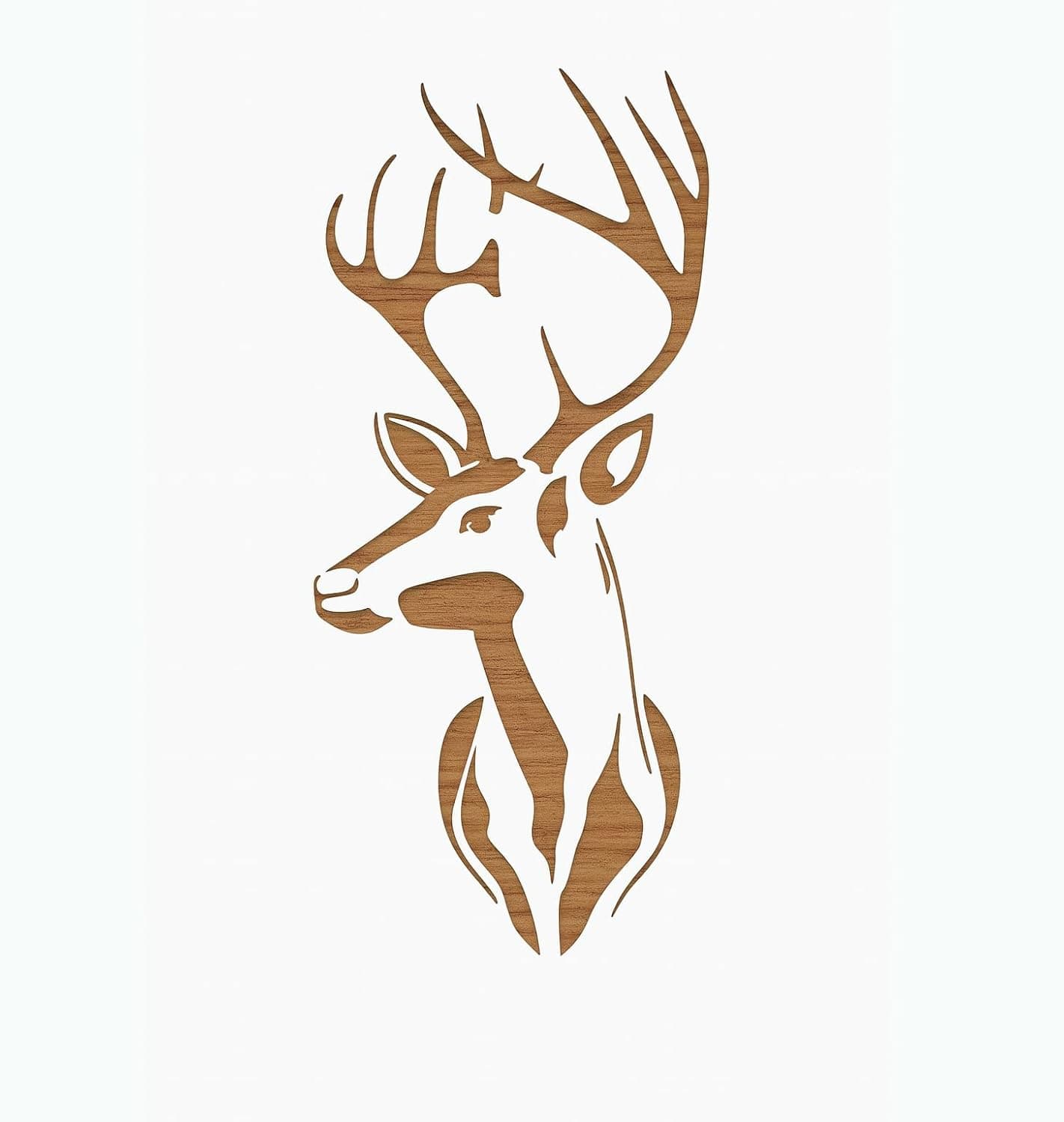 Deer Head Stencil 10x6 Inch Reusable Antler Silhouette Template for Painting on Wood Canvas Walls and Rustic DIY Crafts