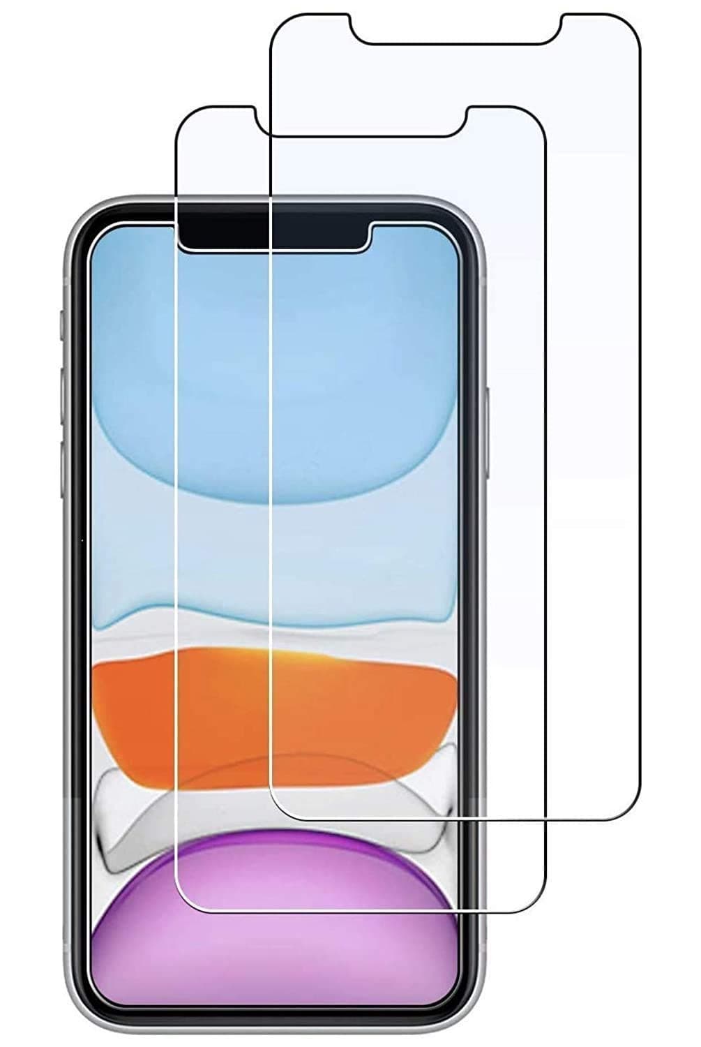 Dashmesh Shopping� Tempered Glass Screen Protector Compatible for iPhone 12 || iPhone 12 Pro(6.1") (Transparent) Full Screen Coverage (Except Edges) Pack of 2