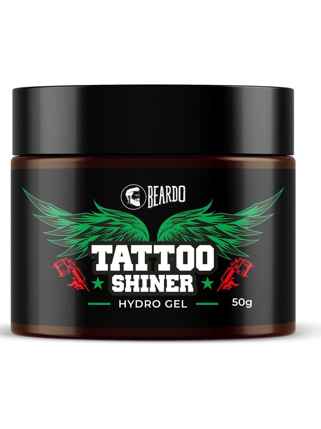 Beardo Tattoo Shiner Gel, 50g | Hydro Gel Heals & Maintains Tattoo Ink | Tattoo Gel for Men with Almond Oil & Turmeric Extract | Brightens & Shines Tatoo for Men