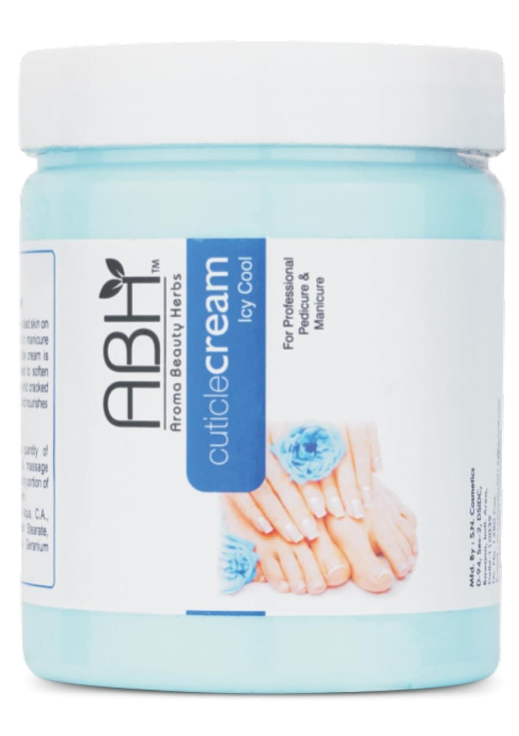 ABH Cuticle Cream Icy Cool – Refreshing Manicure & Pedicure Care – Softens & Heals Dry, Cracked Cuticles – Cooling Formula with Soothing Extracts – 500g