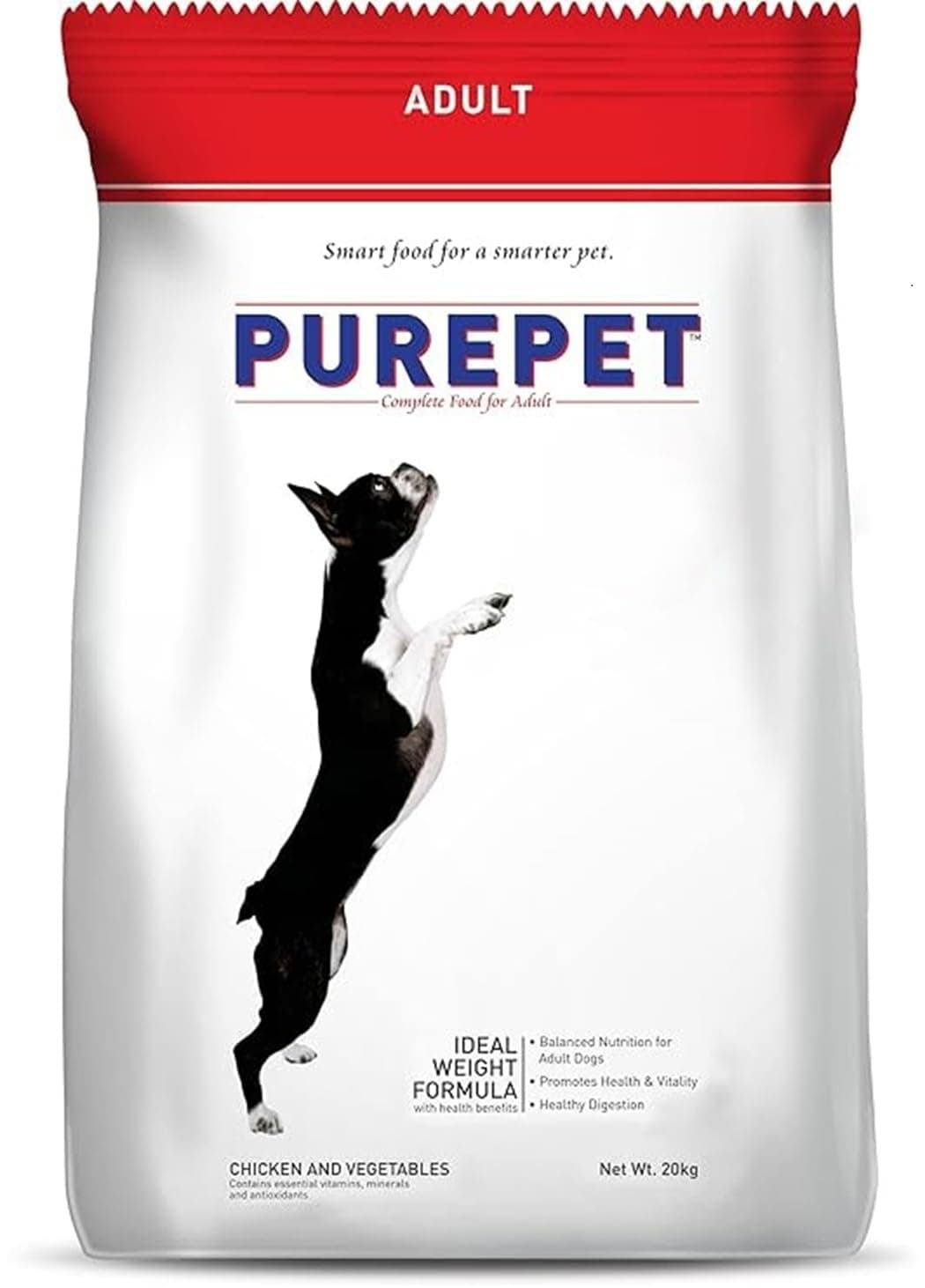 Purepet Adult Dry Dog Food 20kg | Chicken & Vegetable Flavour | Promotes Health & Vitality | Balanced Nutrition | Supports Digestive Health