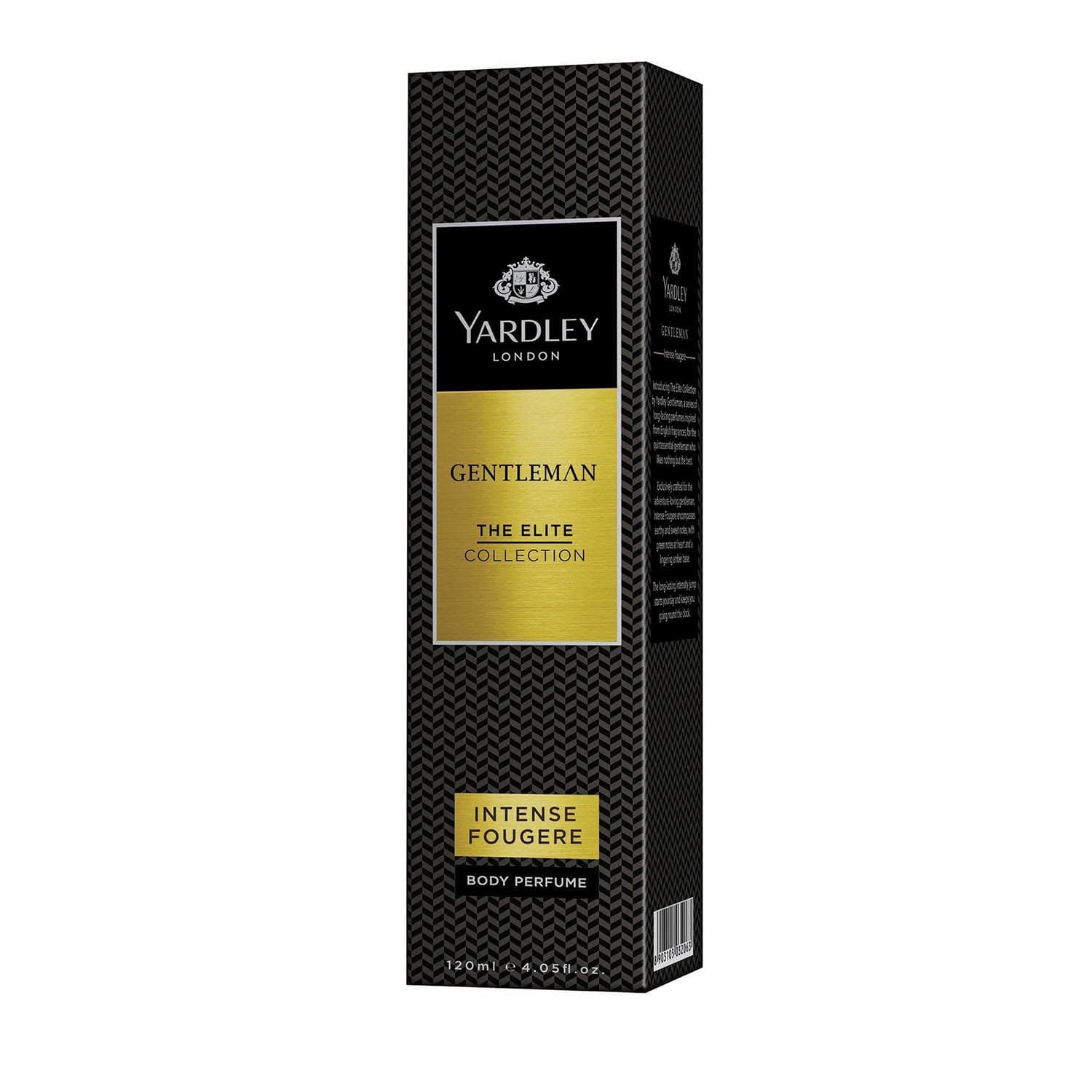 Yardley London Gentleman Intense Fougere Body Perfume Spray| The Elite Collection| No Gas Deodorant For Men| Men's Body Perfume| 120Ml
