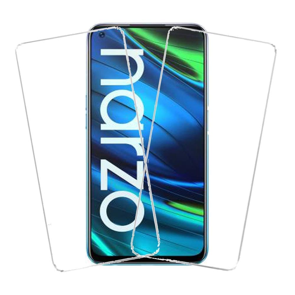 Dashmesh Shopping� Tempered Glass Screen Protector Compatible for Realme 6 Pro (Transparent) Full Screen Coverage (Except Edges) Pack of 2