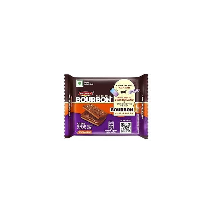 Britannia The Original Bourbon - Creme Biscuit with Chocolate | 50gm | Chocolatey Indulgence in every layer