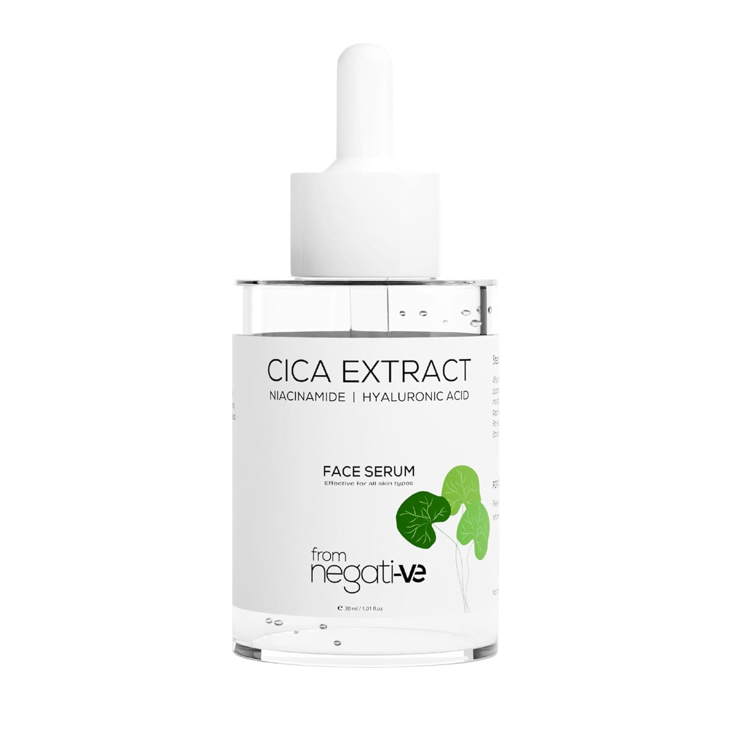 Cica + Niacinamide Face Serum for Acne Marks, Oily & Sensitive Skin | Calms Redness, Balances Oil & Supports Skin Barrier | With Hyaluronic Acid + Zinc PCA | Lightweight Non-Sticky Serum | 30ml