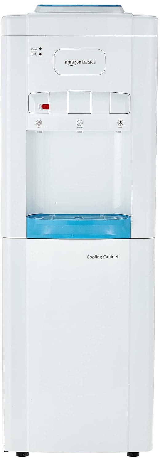amazon basics Hot, Cold and Normal Water Dispenser with Refrigerator, Top Loading