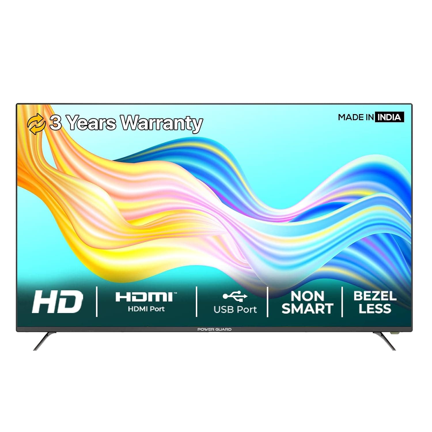Power Guard 80 cm (32 inches) Frameless HD Ready LED TV PG32N (Black)