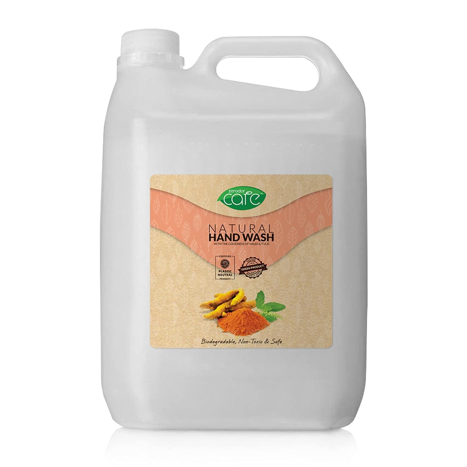 Natural Hand Wash Liquid | 5 Litres | (Haldi & Tulsi Extracts) Skin Friendly | Natural,Plant Based | Non Toxic Hand Wash |
