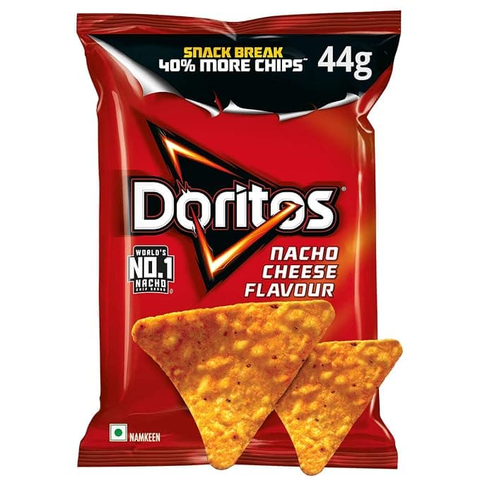 Doritos Nacho Chips - Nacho Cheese Flavour - 44gm/50gm (Weight May Vary)