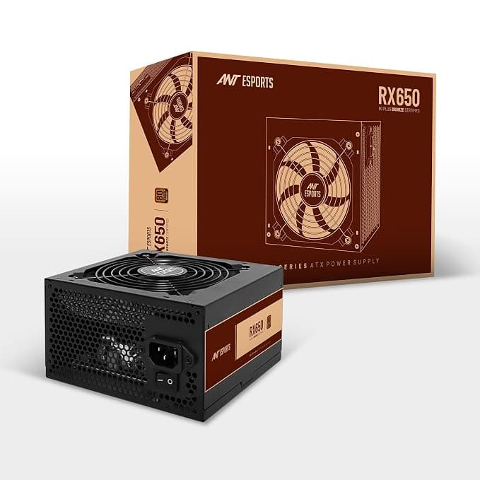 Ant Esports RX650 650 Watt 80 Plus Bronze Certified Power Supply/PSU for PC with Smooth & Silent 120mm Fan