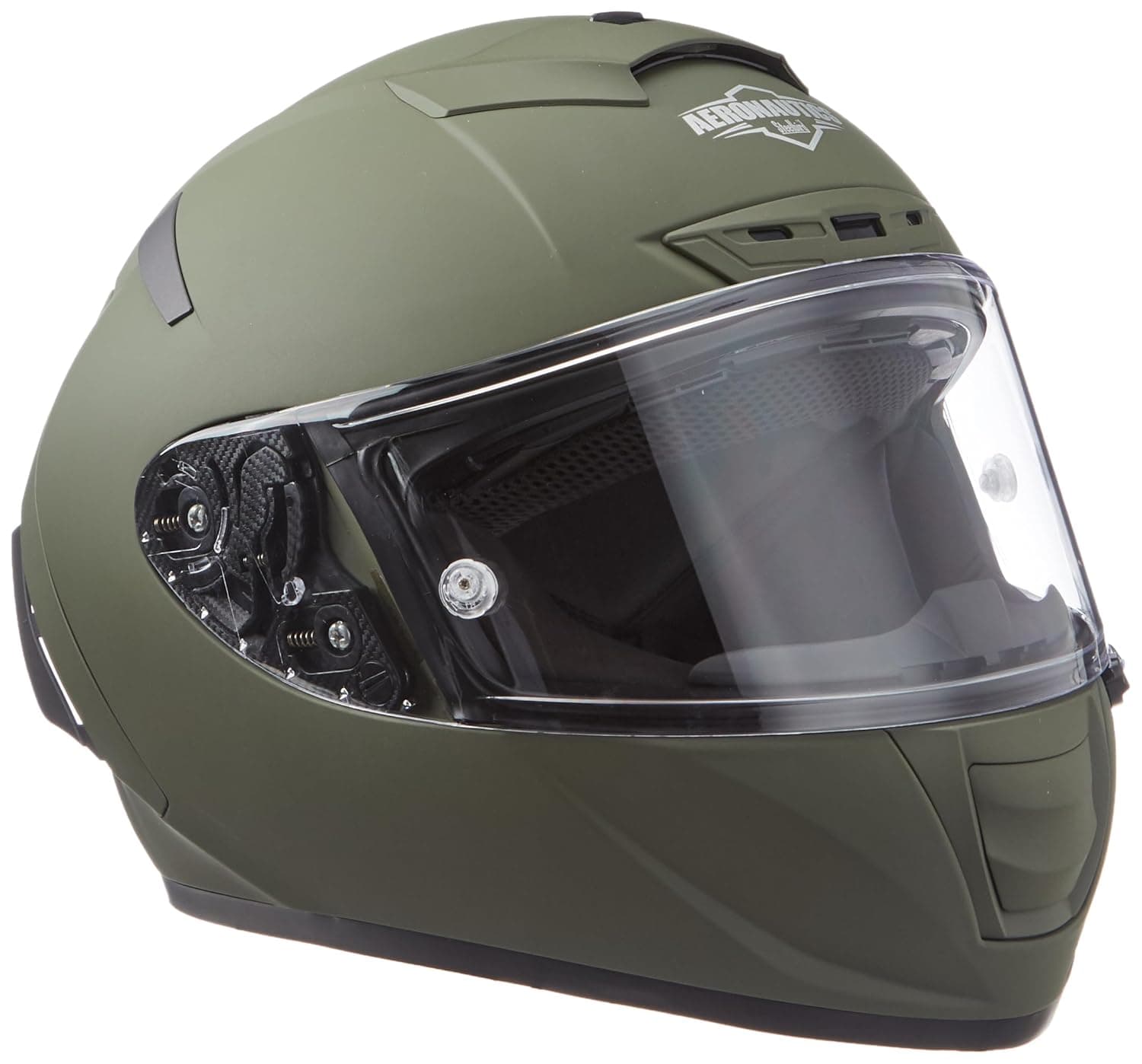 Steelbird Hi-Gn SA-2 AERONAUTICS MATT B.GREEN WITH PLAIN VISOR 580MM