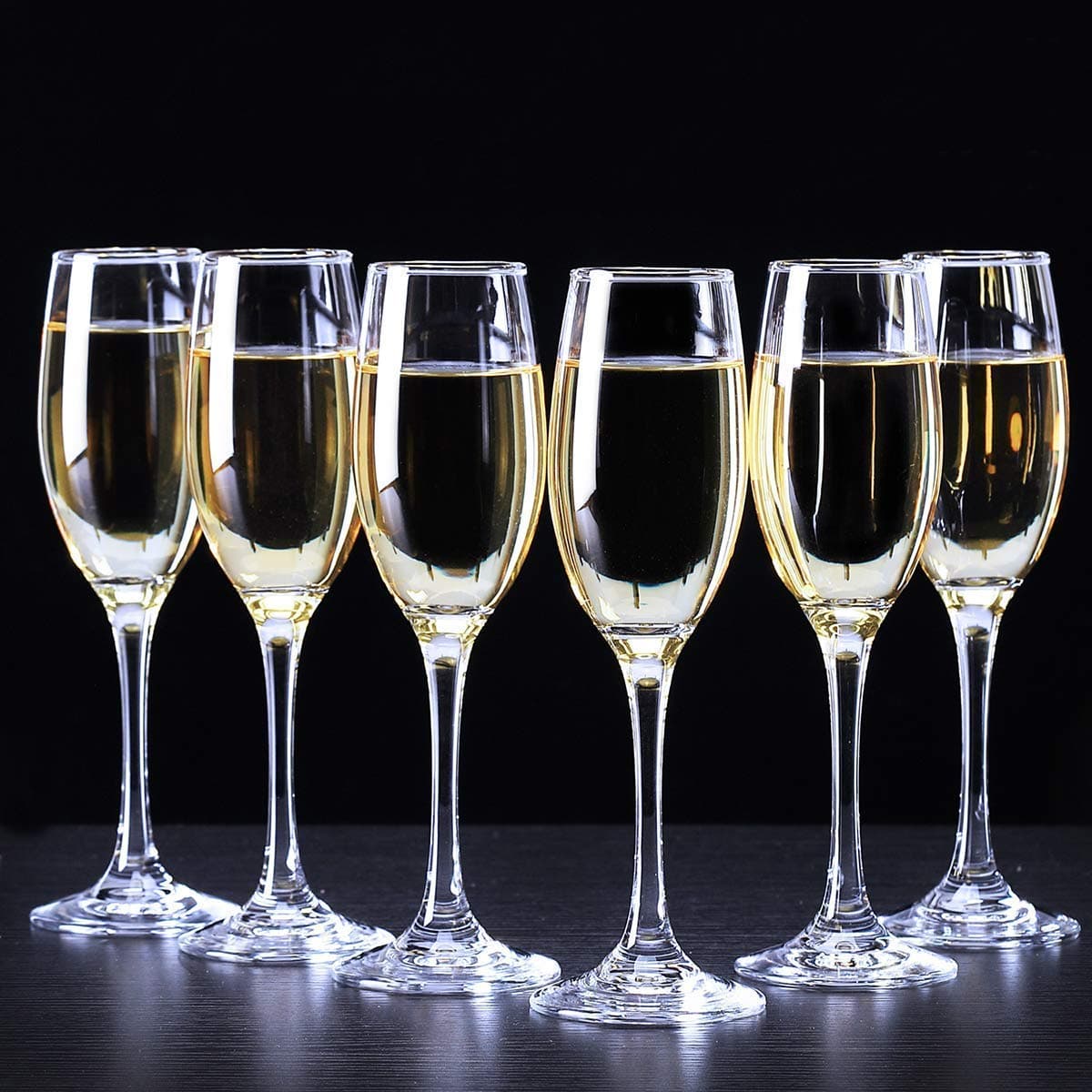 165 ml Wine Glasses, Lead-Free, Clear, Durable Glassware Set of (6)