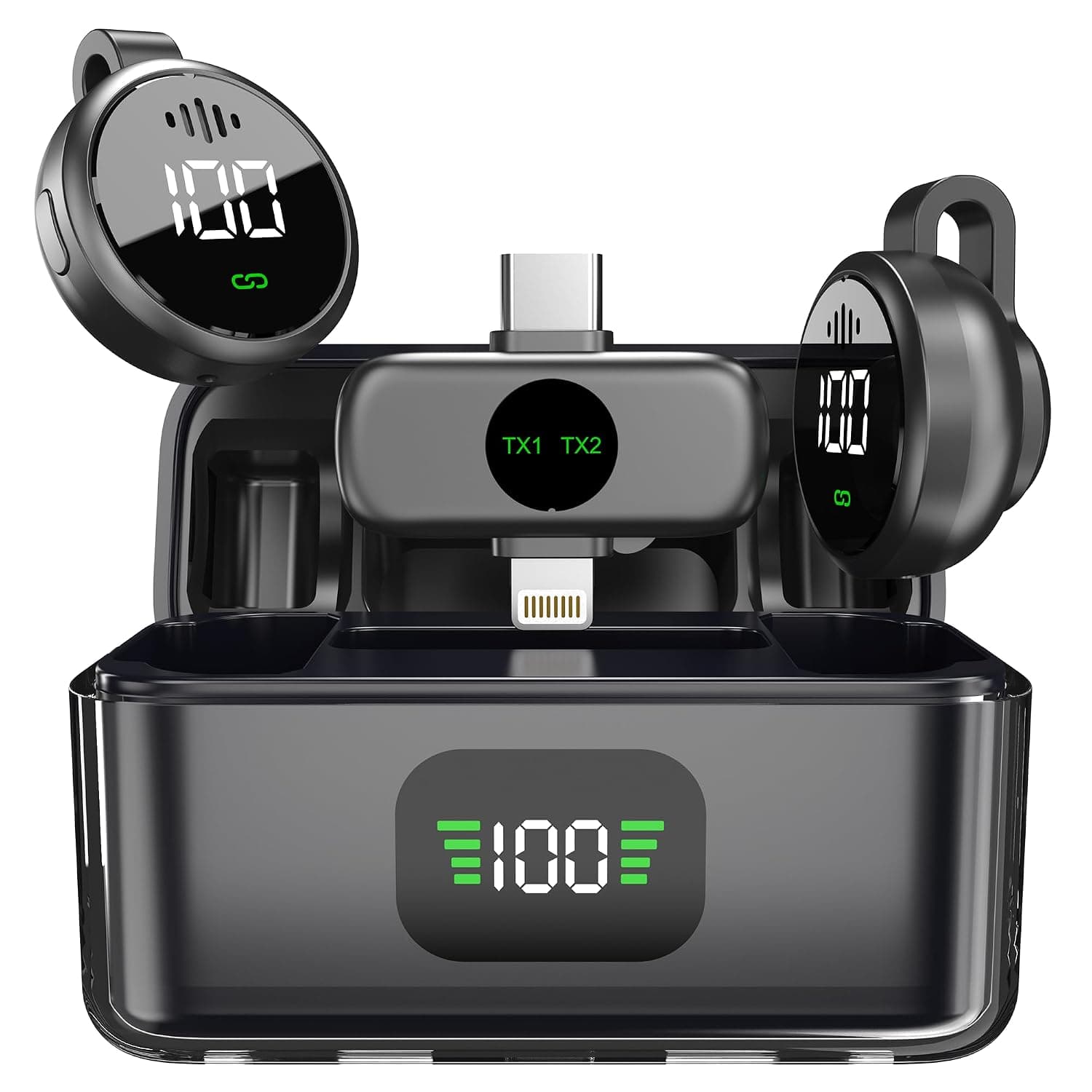DIGIMORE Wireless Microphone for Youtubers | Magnetic Collar Clip | 3-Level Noise Cancellation | 6Hr Battery | iOS & Android Compatible | Ideal for Content Creation, Youtubers & Vlogging (D-460 Pro)