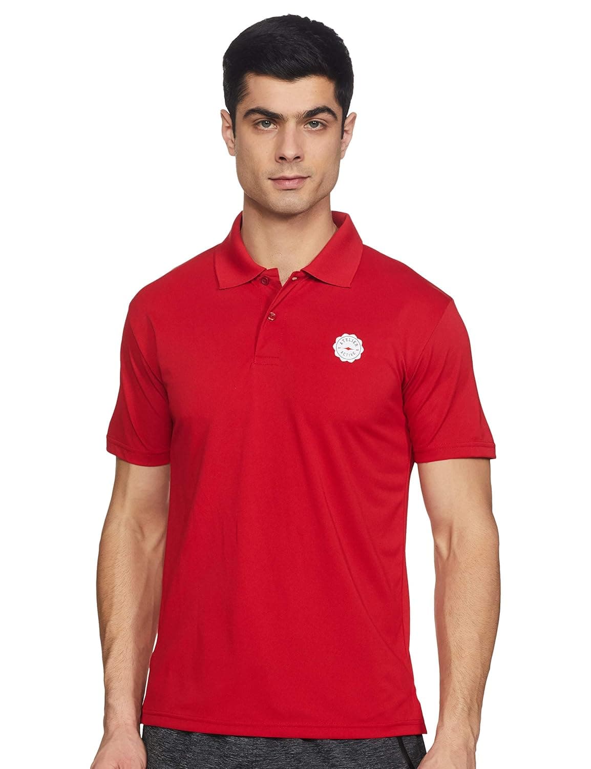 Atelier Men's Solid Regular Fit Polo Shirt