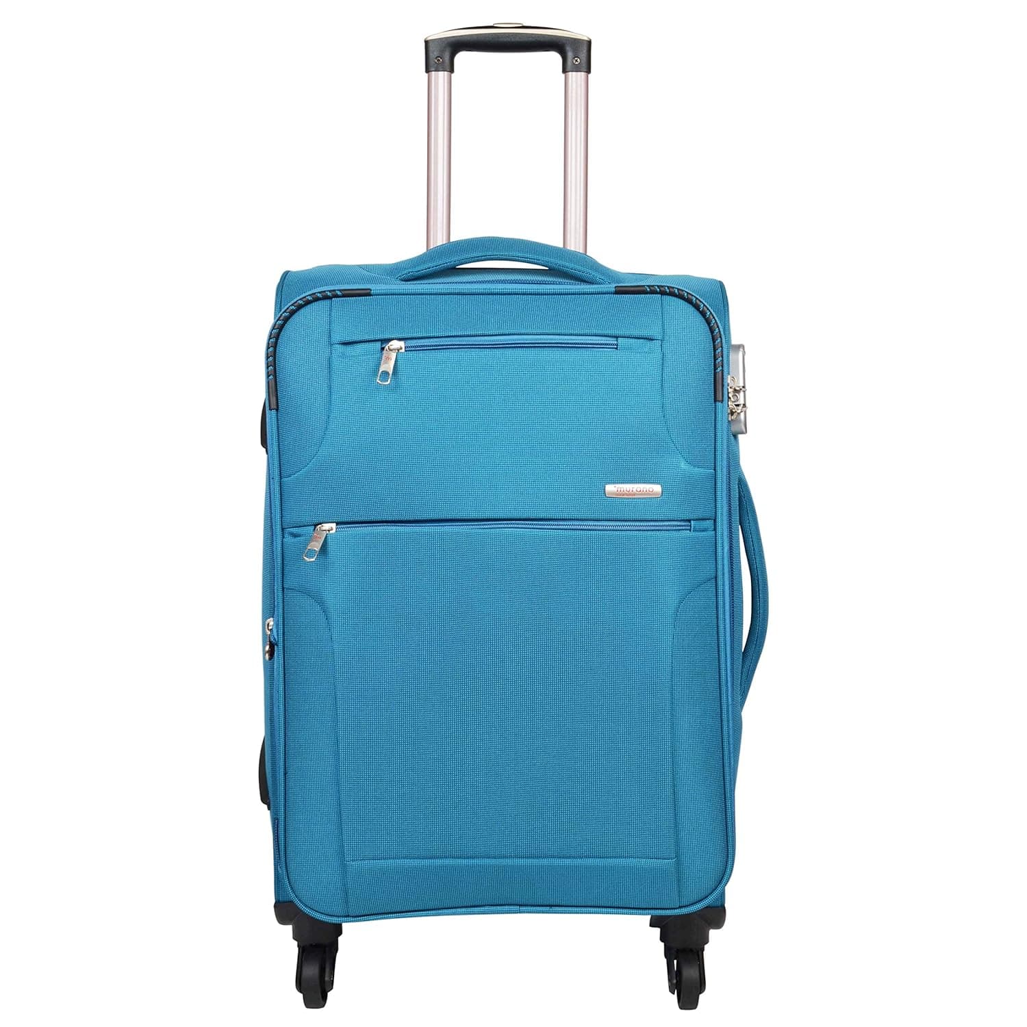 Murano Commando 24 inch Polyster Travel/Trolley/Tourist Bag, 4 Wheels Soft Sided Check-in Luggage - Blue